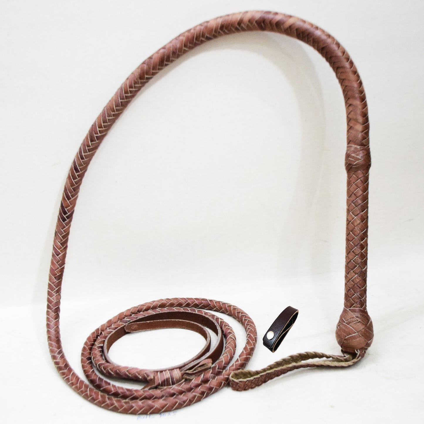 Heavy Bullwhip – Real Cow Leather 16 Plait Handmade Whip (6ft–18ft) with Free Wrist Loop - V5