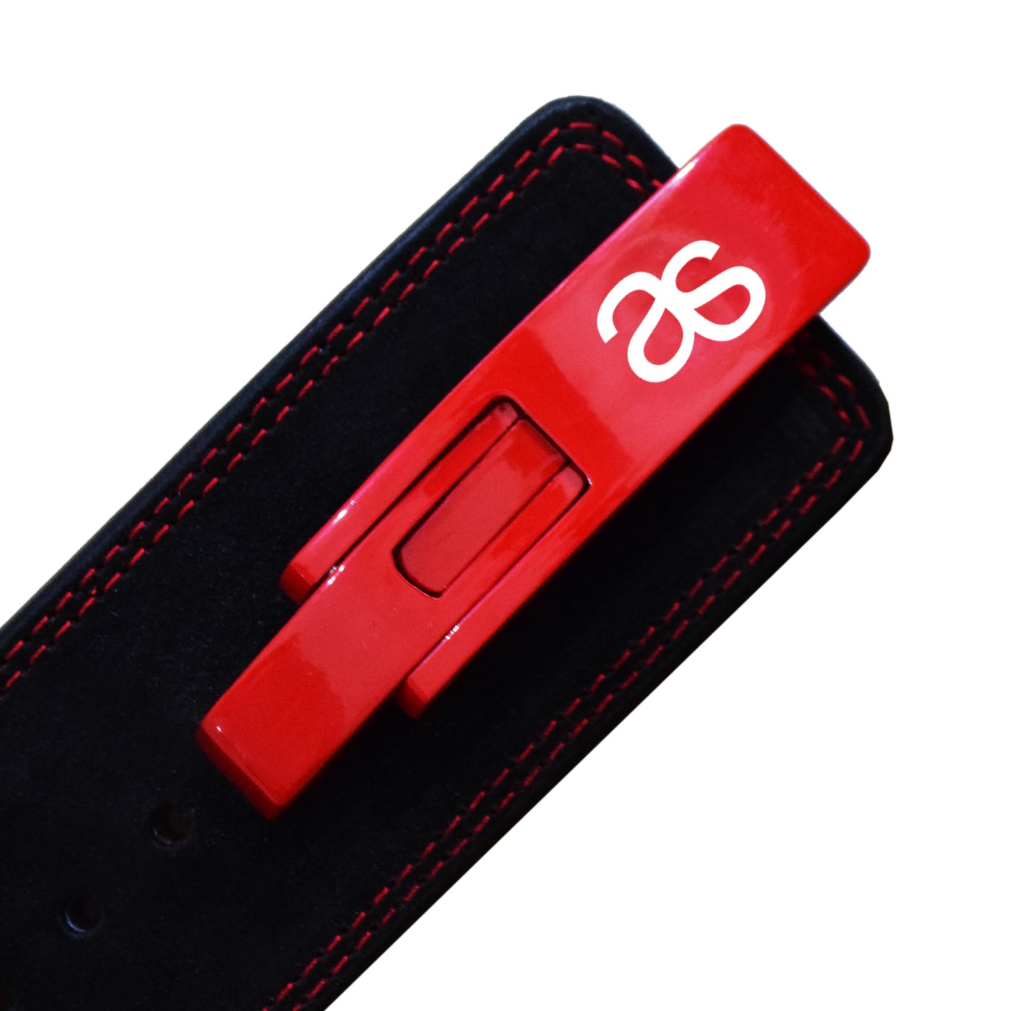 Aaylans Weightlifting Lever Belt Made of Genuine Cow Leather 13mm Thick Heavy duty Belt for Men & Women Lower Back Support for Gym Workouts Deadlifts Squats Powerlifting (Black (Red Buckle))