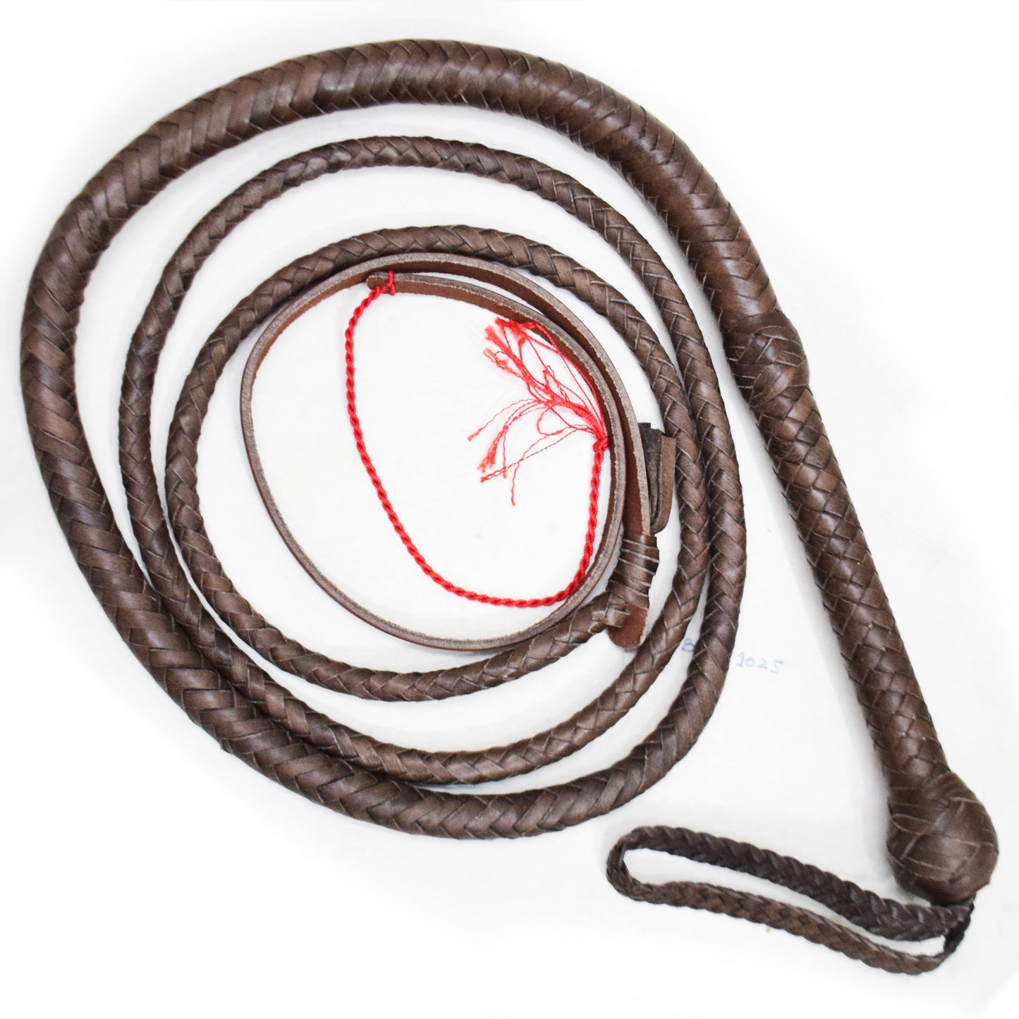 Heavy Bullwhip – Real Cow Leather 16 Plait Handmade Whip (6ft–18ft) with Free Wrist Loop - V2