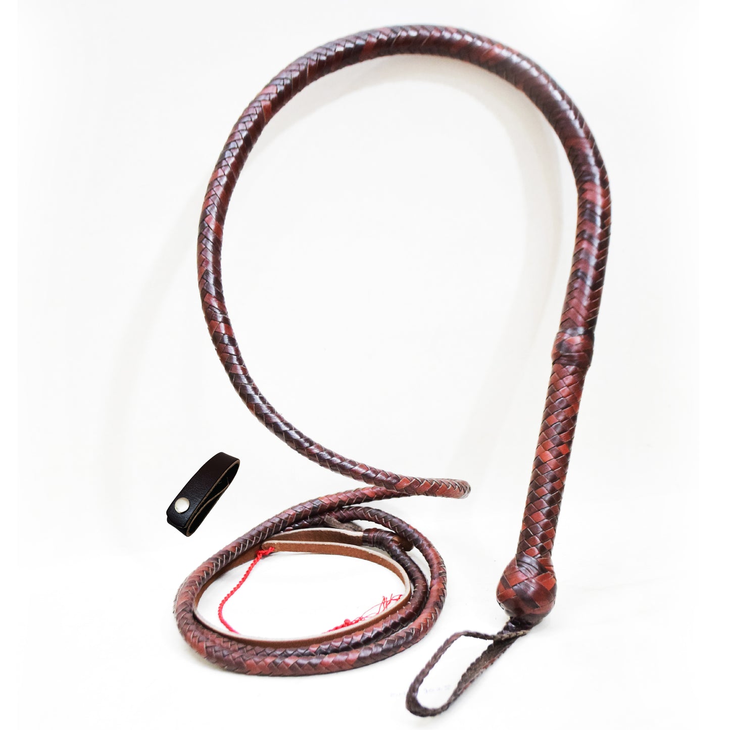 Heavy Bullwhip – Real Cow Leather 16 Plait Handmade Whip (6ft–18ft) with Free Wrist Loop - V1