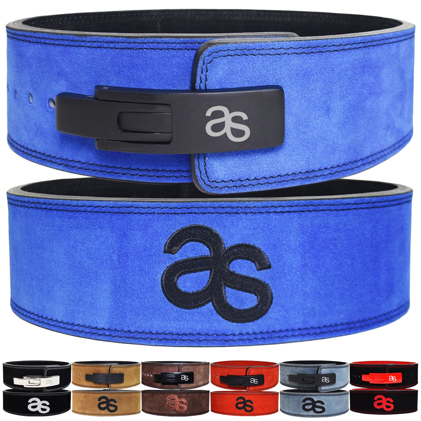 Aaylans Weightlifting Lever Belt Made of Genuine Cow Leather 13mm Thick Heavy duty Belt for Men & Women Lower Back Support for Gym Workouts Deadlifts Squats Powerlifting (Blue)