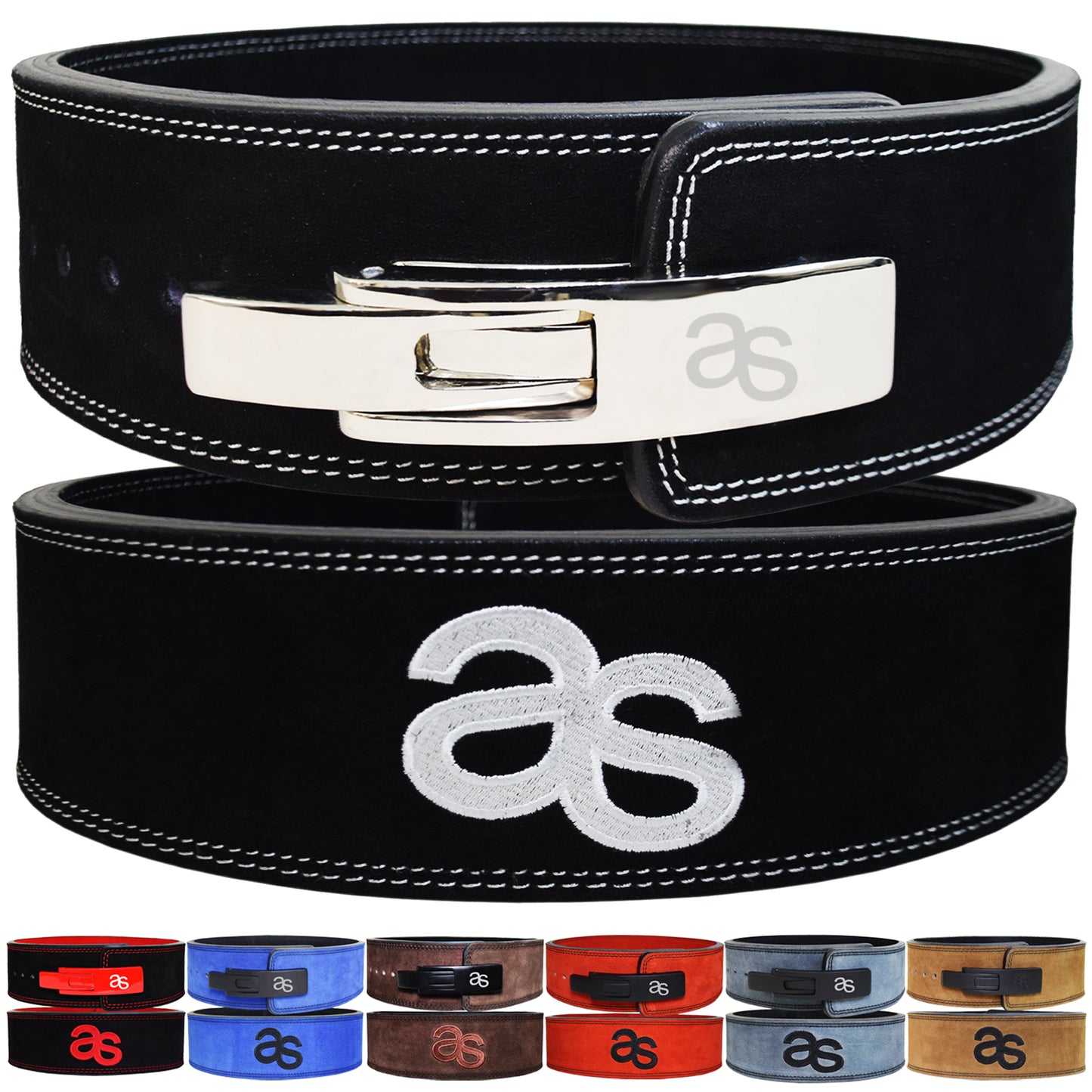 Aaylans Weightlifting Lever Belt Made of Genuine Cow Leather 13mm Thick Heavy duty Belt for Men & Women Lower Back Support for Gym Workouts Deadlifts Squats Powerlifting (Black (SilverBuckle))