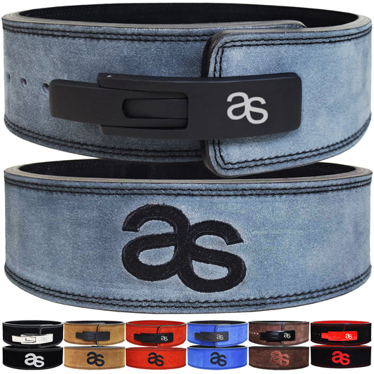 Aaylans Weightlifting Lever Belt Made of Genuine Cow Leather 13mm Thick Heavy duty Belt for Men & Women Lower Back Support for Gym Workouts Deadlifts Squats Powerlifting (Gray)