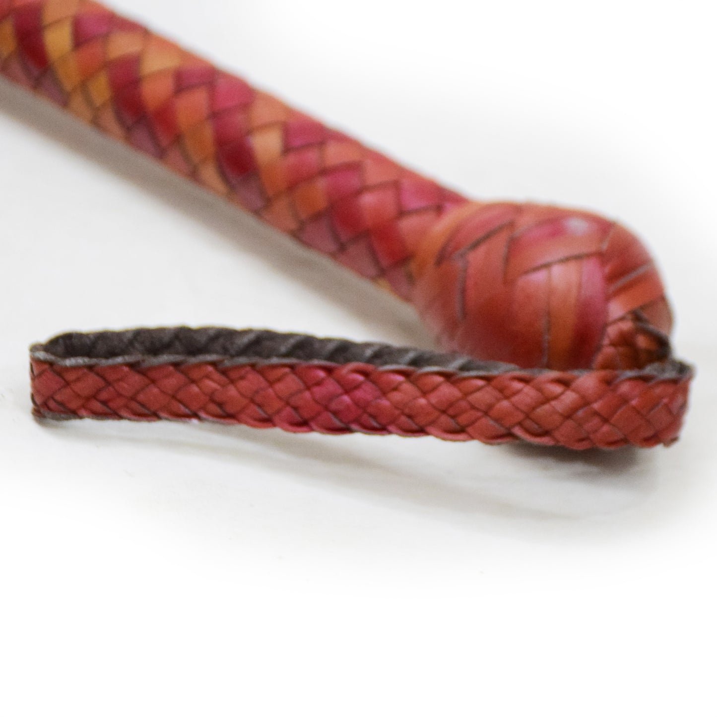Heavy Bullwhip – Real Cow Leather 16 Plait Handmade Whip (6ft–18ft) with Free Wrist Loop - V6