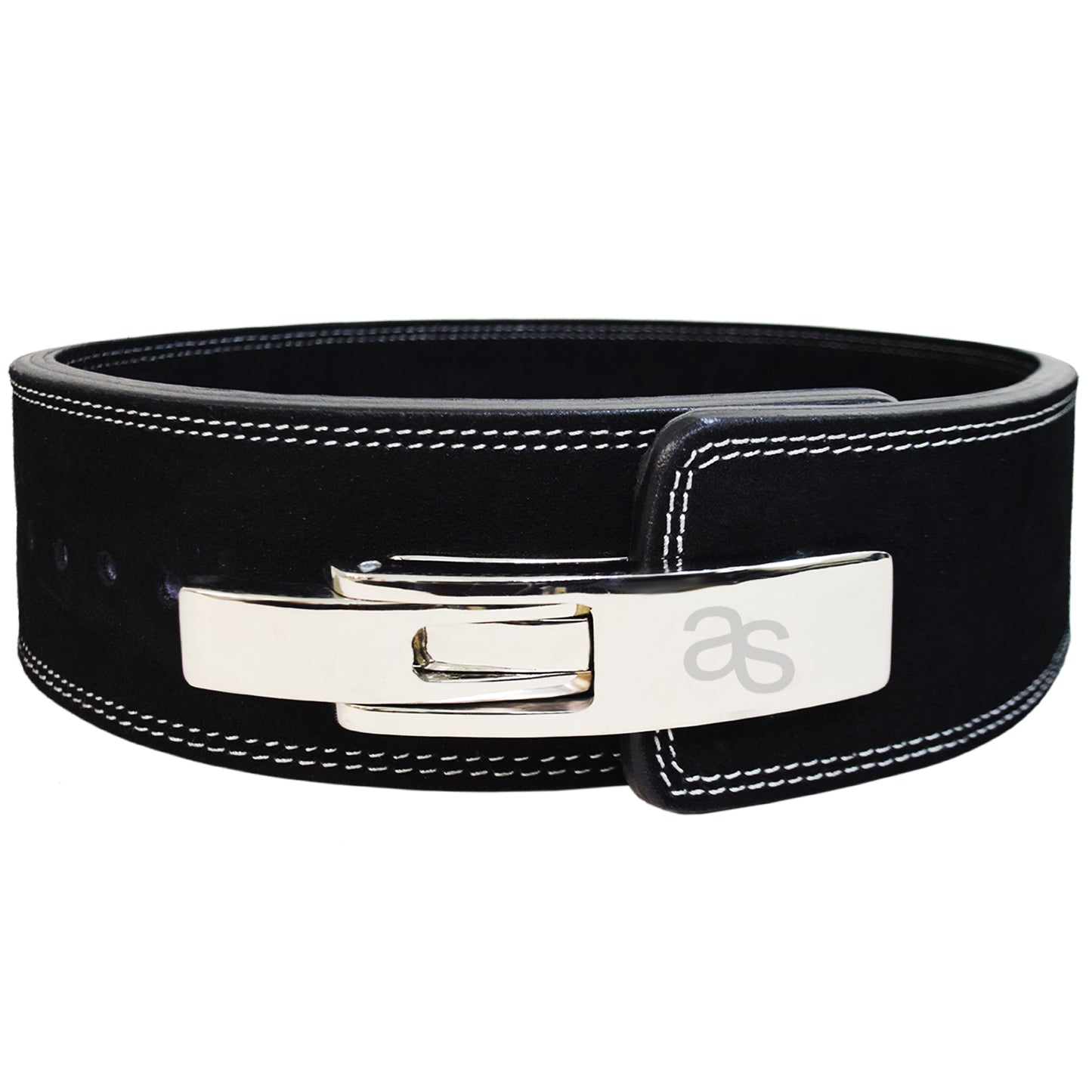 Aaylans Weightlifting Lever Belt Made of Genuine Cow Leather 13mm Thick Heavy duty Belt for Men & Women Lower Back Support for Gym Workouts Deadlifts Squats Powerlifting (Black (SilverBuckle))