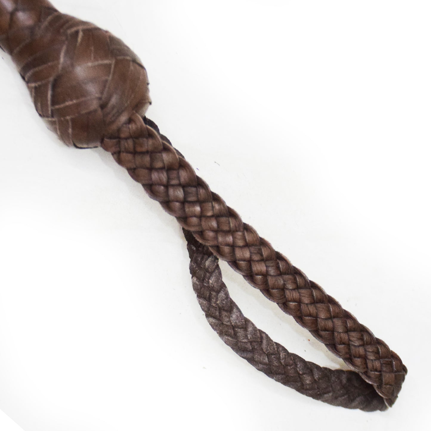 Heavy Bullwhip – Real Cow Leather 16 Plait Handmade Whip (6ft–18ft) with Free Wrist Loop - V2