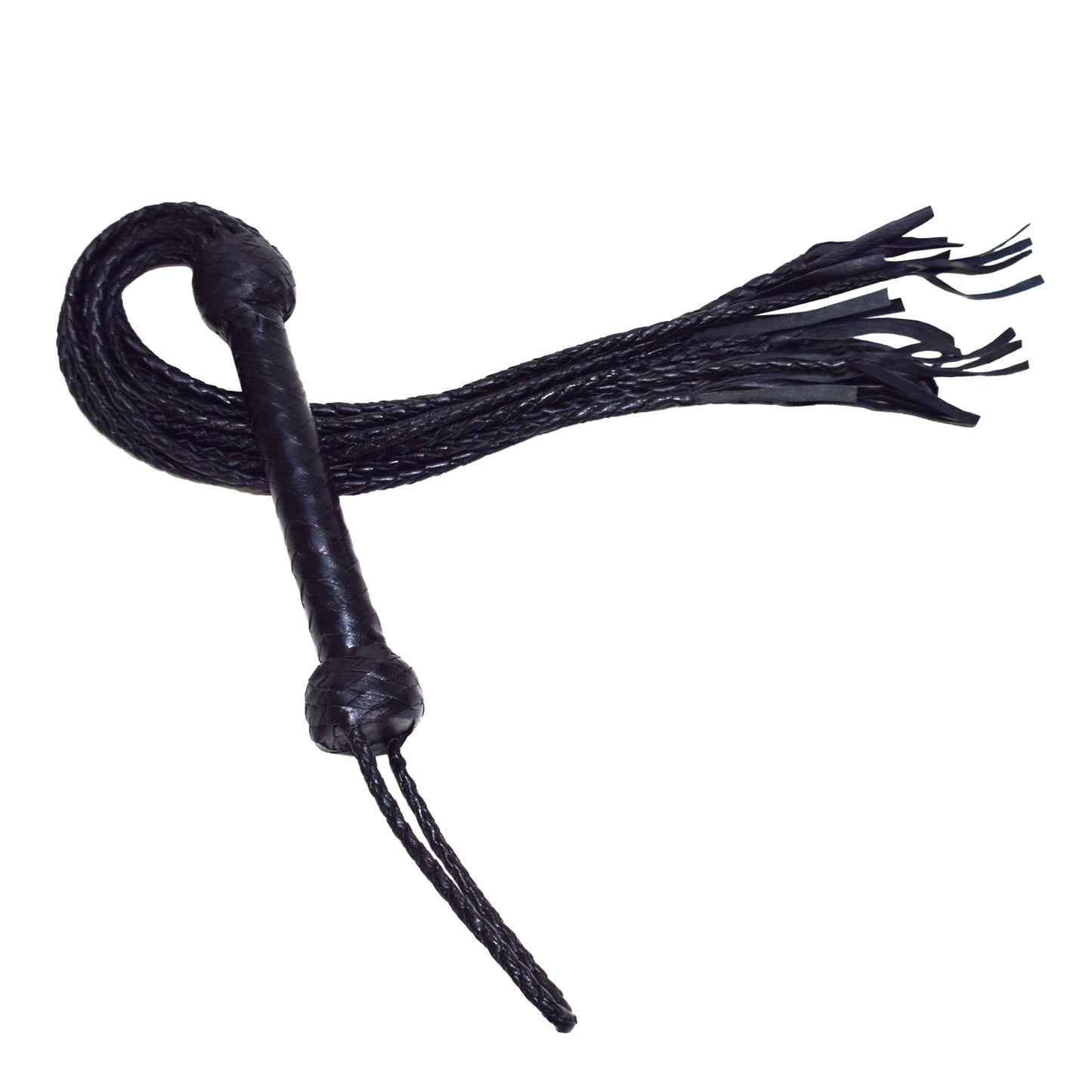Aaylans Cow Leather Training Black Cat-o-Nine Flogger - Cat-o-Nine Heavy-Duty Horse Taming & Equestrian Tool