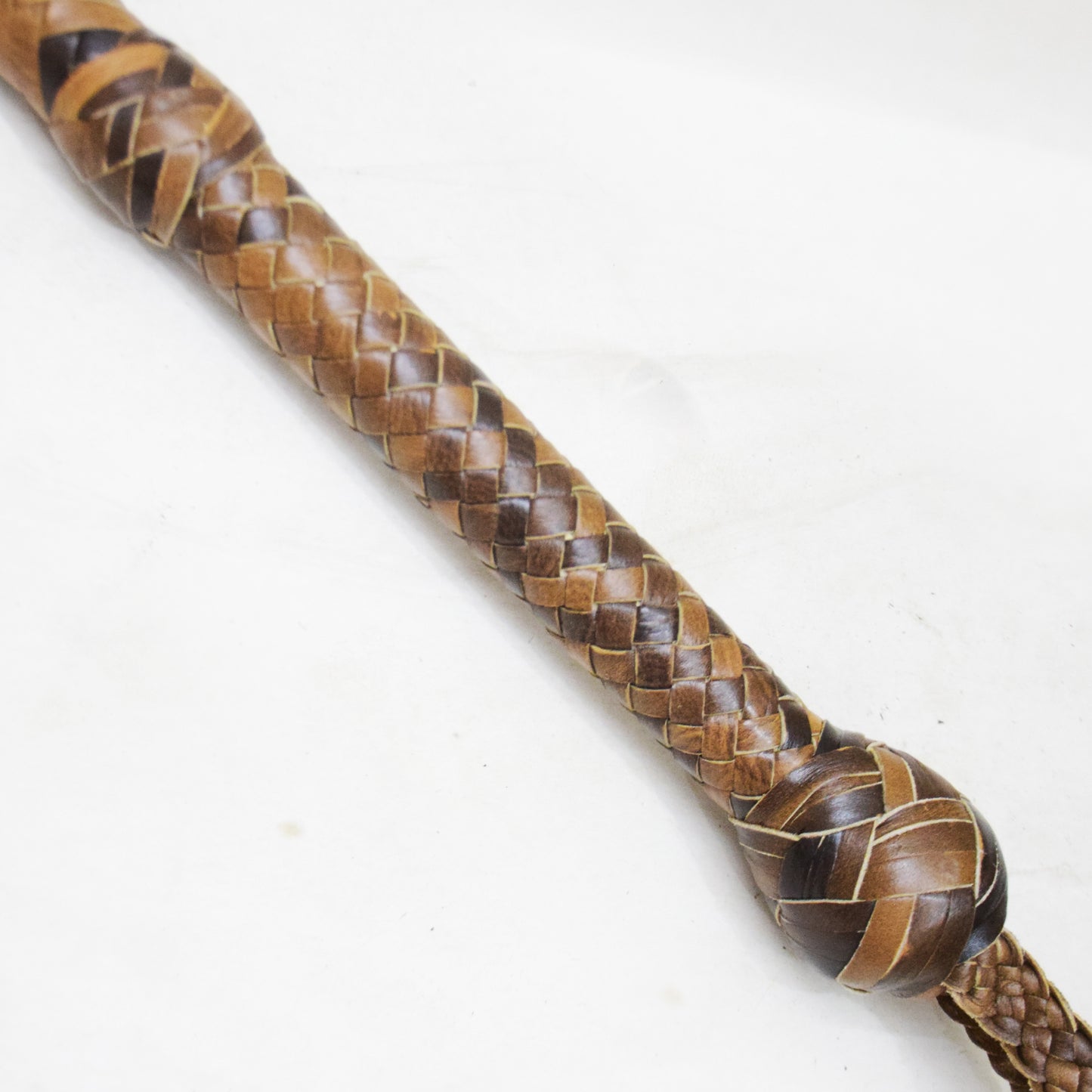 Heavy Bullwhip – Real Cow Leather 16 Plait Handmade Whip (6ft–18ft) with Free Wrist Loop - V4