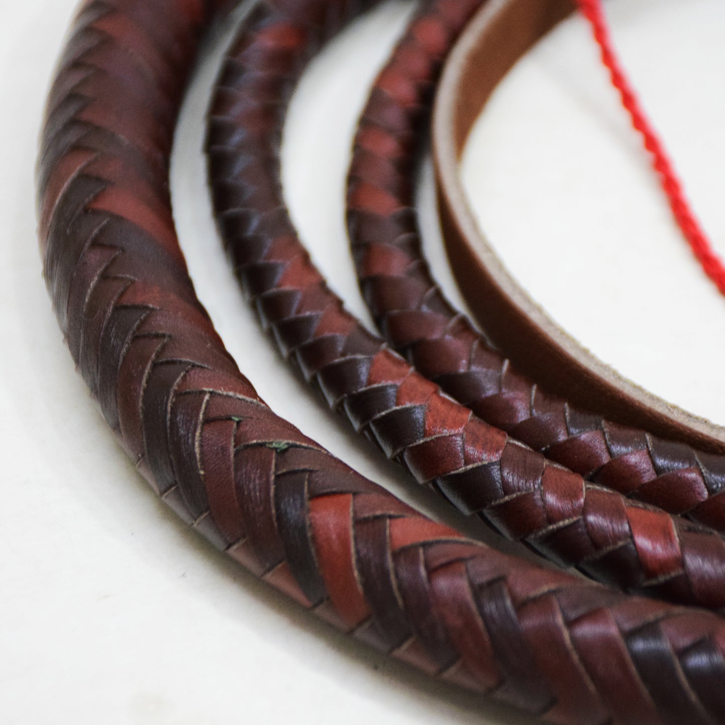 Heavy Bullwhip – Real Cow Leather 16 Plait Handmade Whip (6ft–18ft) with Free Wrist Loop - V1