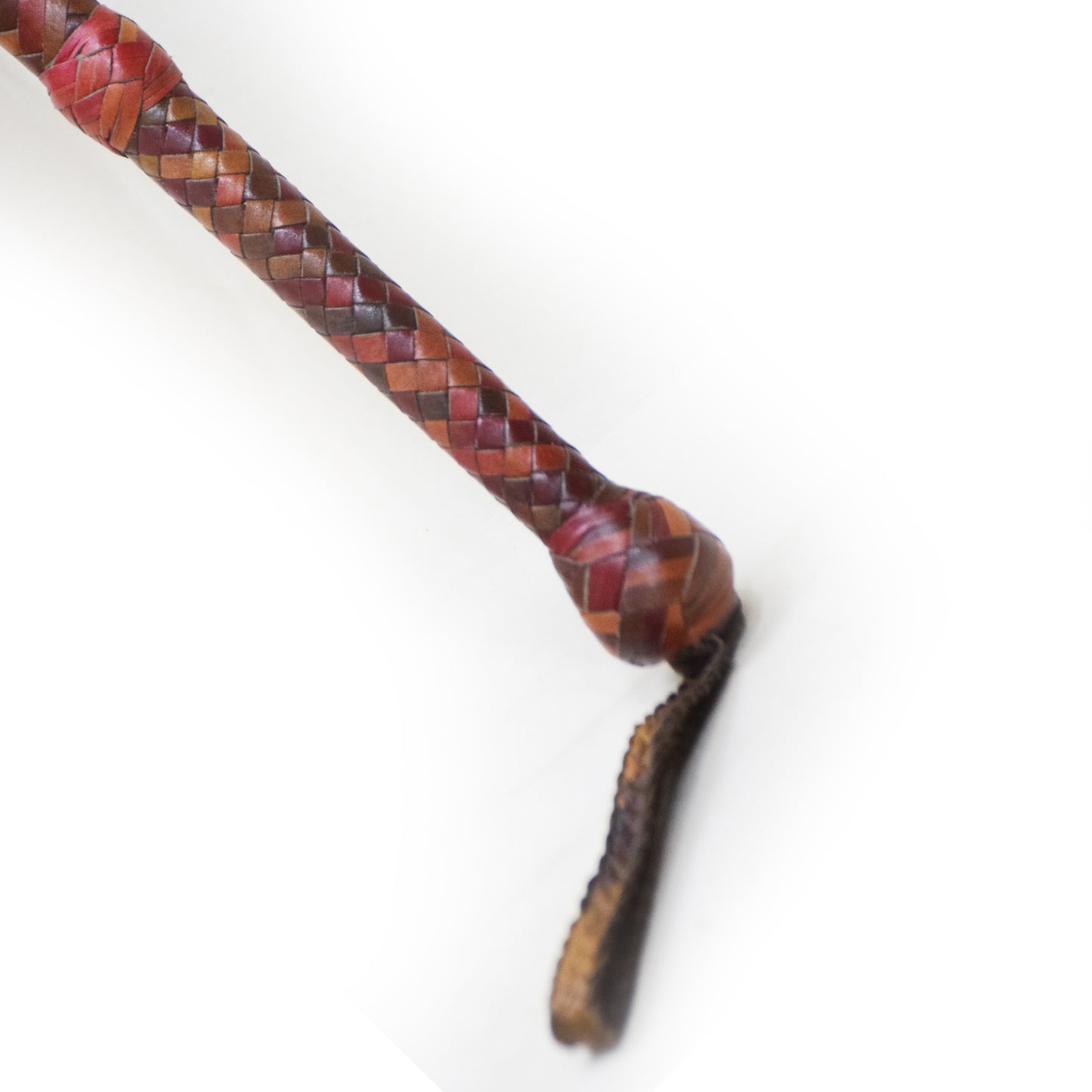 Heavy Bullwhip – Real Cow Leather 16 Plait Handmade Whip (6ft–18ft) with Free Wrist Loop - V3