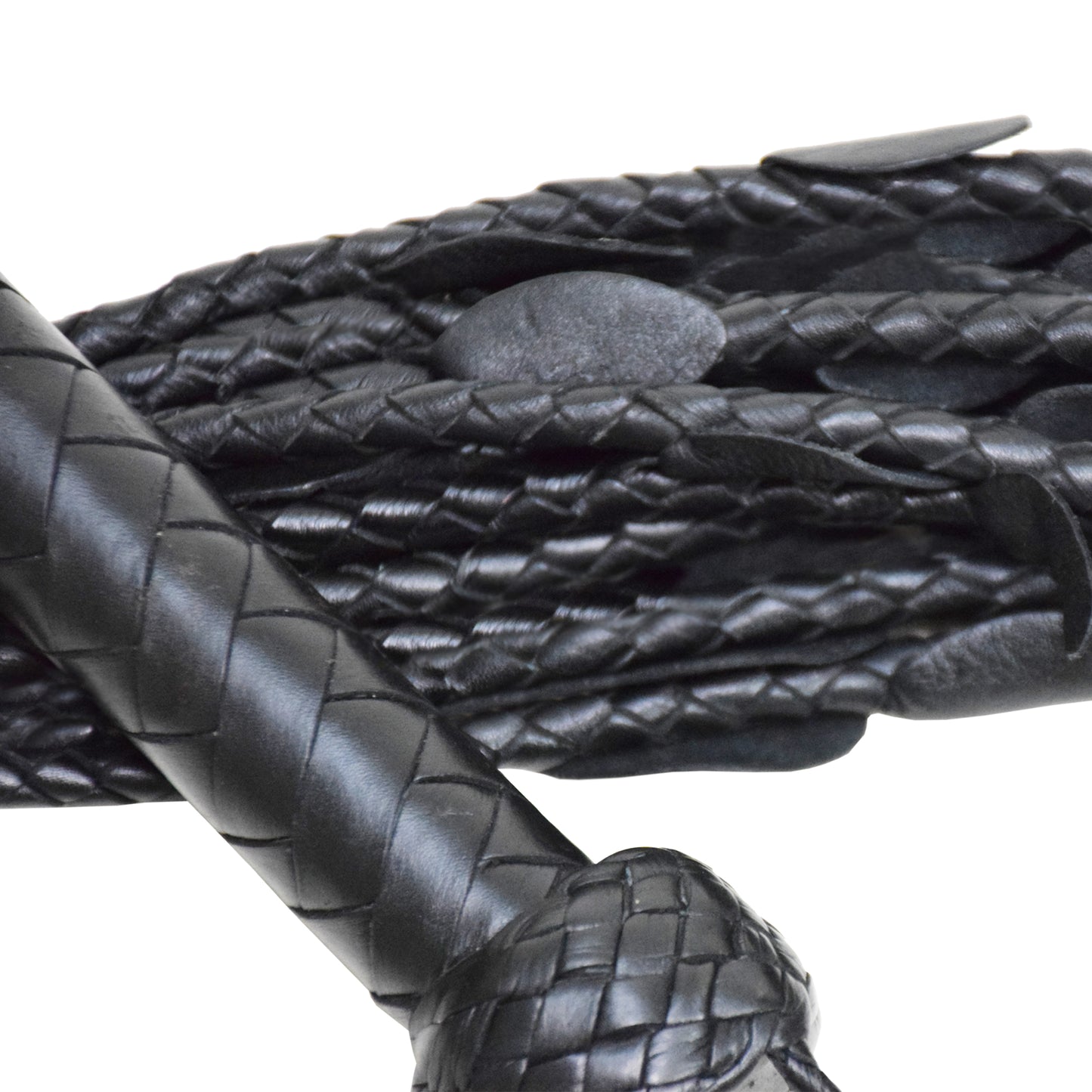 Aaylans Cow Leather Training Black Flowers Cat-o-Nine Flogger - Cat-o-Nine Heavy-Duty Horse Taming & Equestrian Tool (Copy)