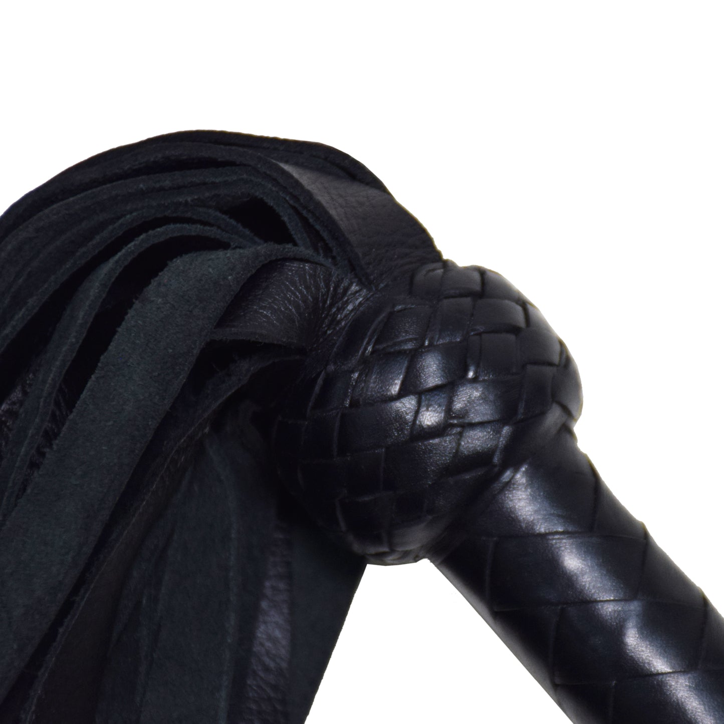 Aaylans Cowhide Suede Leather Training Black Flogger - 25 Black Cow Mild Tails Heavy-Duty Horse Taming & Equestrian Tool