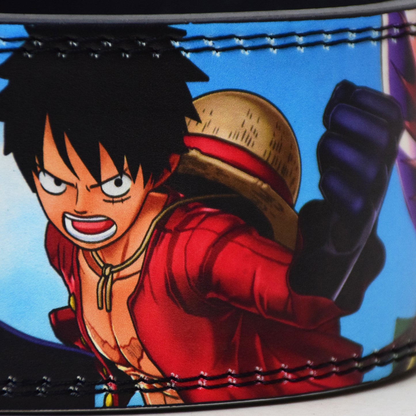 Anime Lever Gym Belt - 10MM Heavy Duty Luffy one piece Themed Weightlifting Gym Belt for Squats, Deadlifts, Back Support During Heavy Lifting (Basic Buckle)