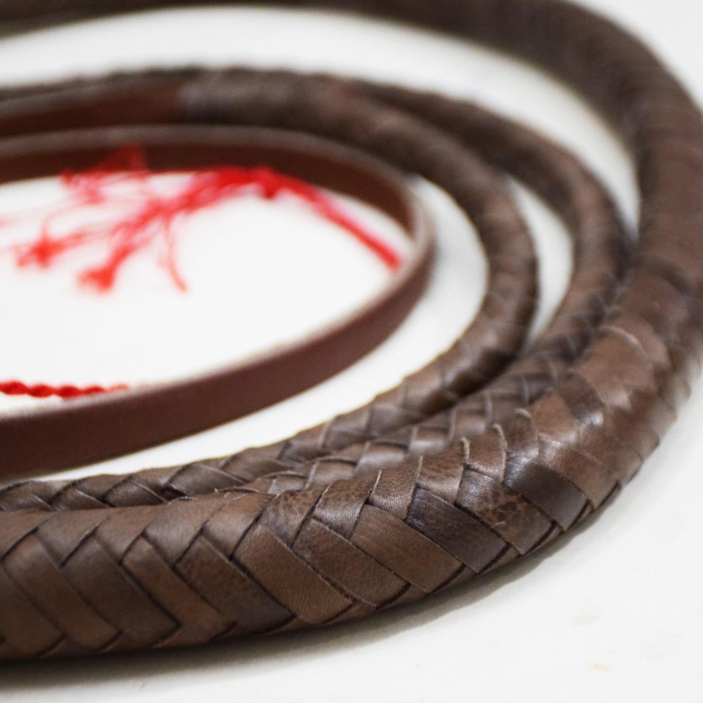 Heavy Bullwhip – Real Cow Leather 16 Plait Handmade Whip (6ft–18ft) with Free Wrist Loop - V2
