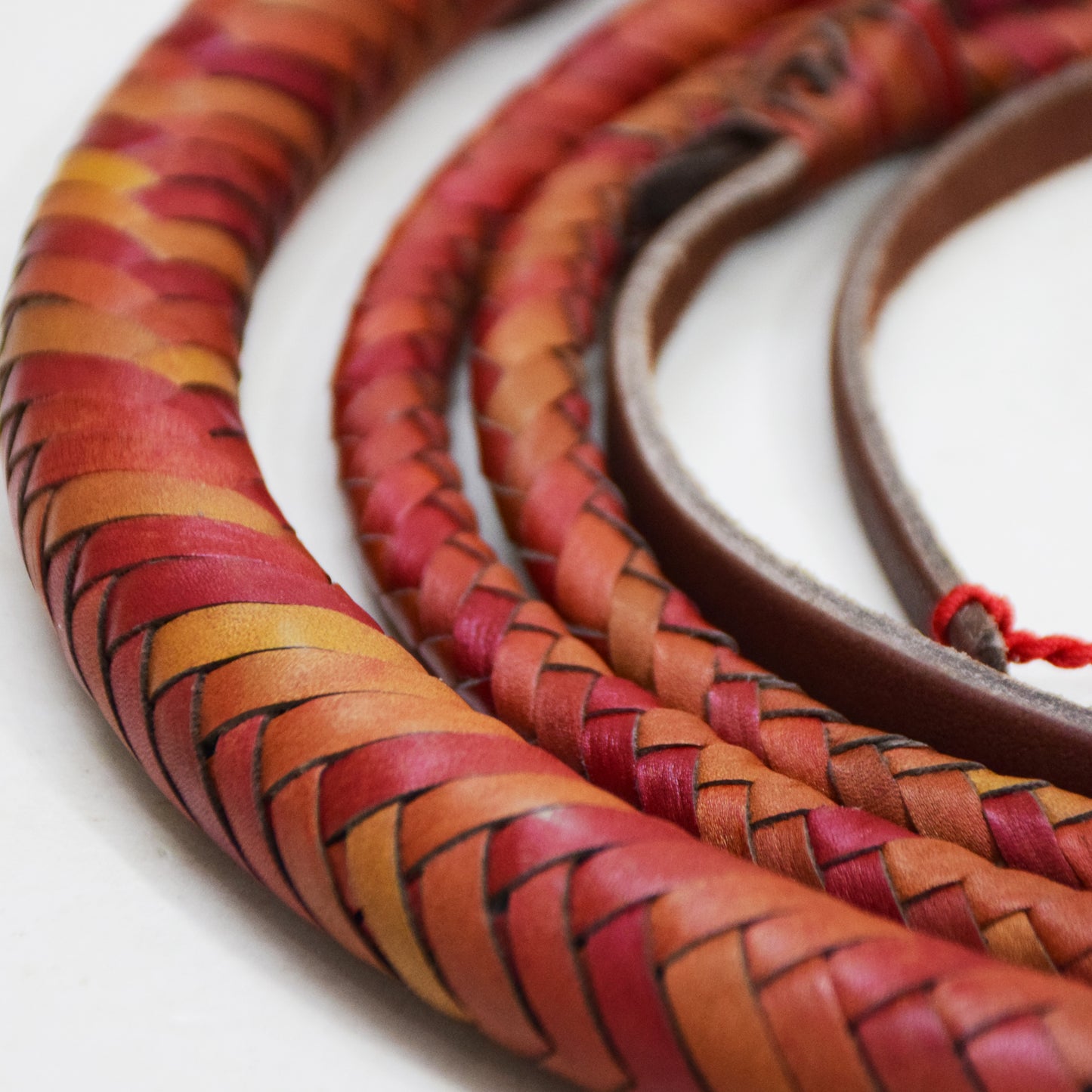 Heavy Bullwhip – Real Cow Leather 16 Plait Handmade Whip (6ft–18ft) with Free Wrist Loop - V6