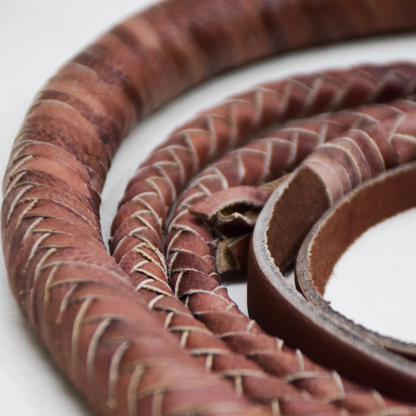 Heavy Bullwhip – Real Cow Leather 16 Plait Handmade Whip (6ft–18ft) with Free Wrist Loop - V5