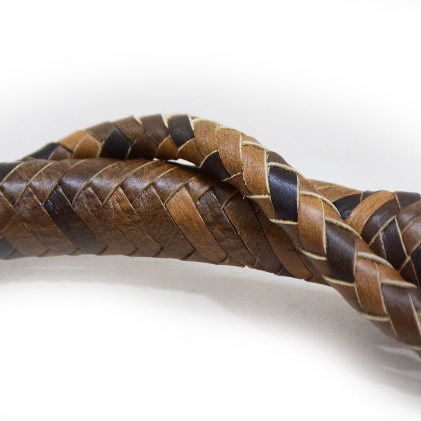 Heavy Bullwhip – Real Cow Leather 16 Plait Handmade Whip (6ft–18ft) with Free Wrist Loop - V4