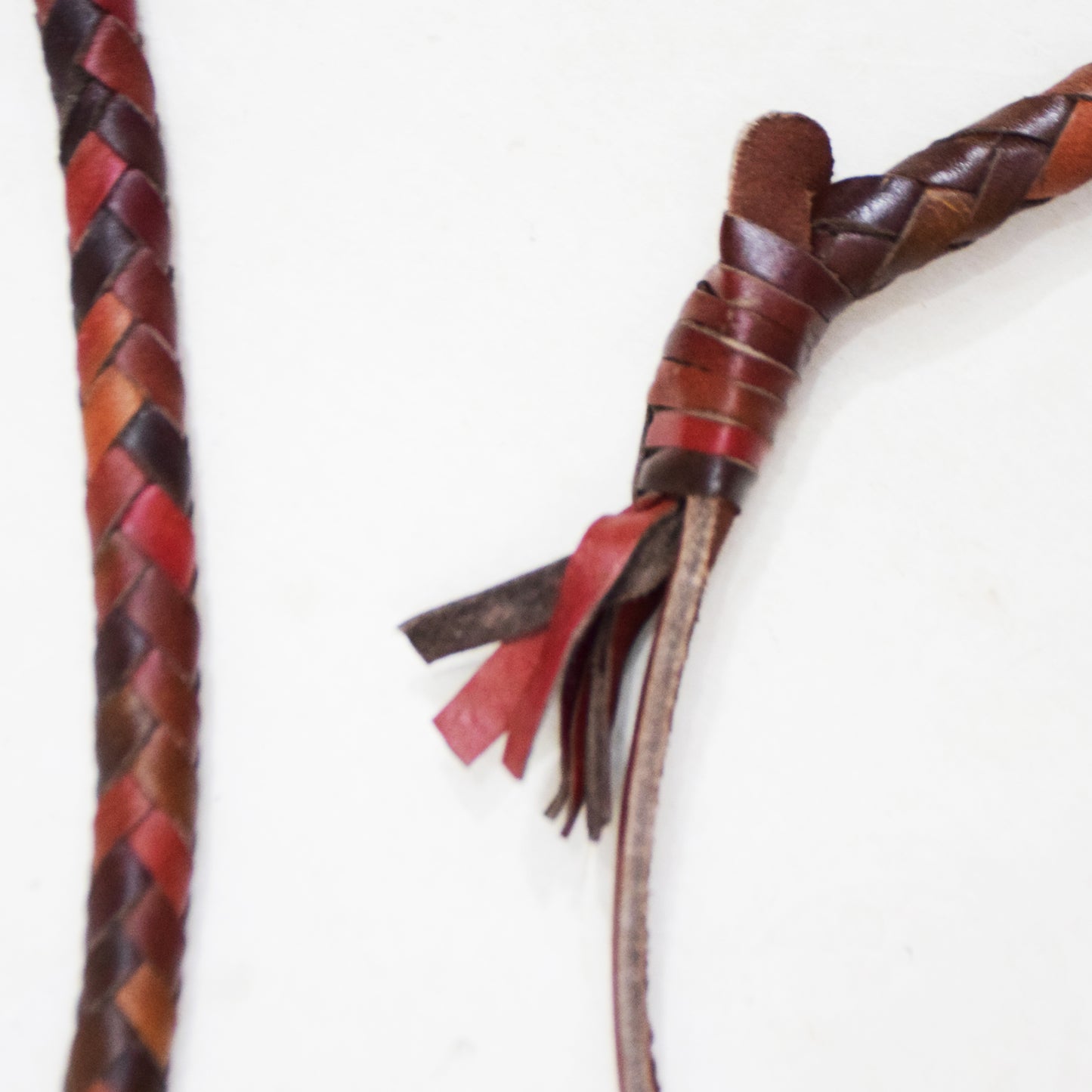 Heavy Bullwhip – Real Cow Leather 16 Plait Handmade Whip (6ft–18ft) with Free Wrist Loop - V3