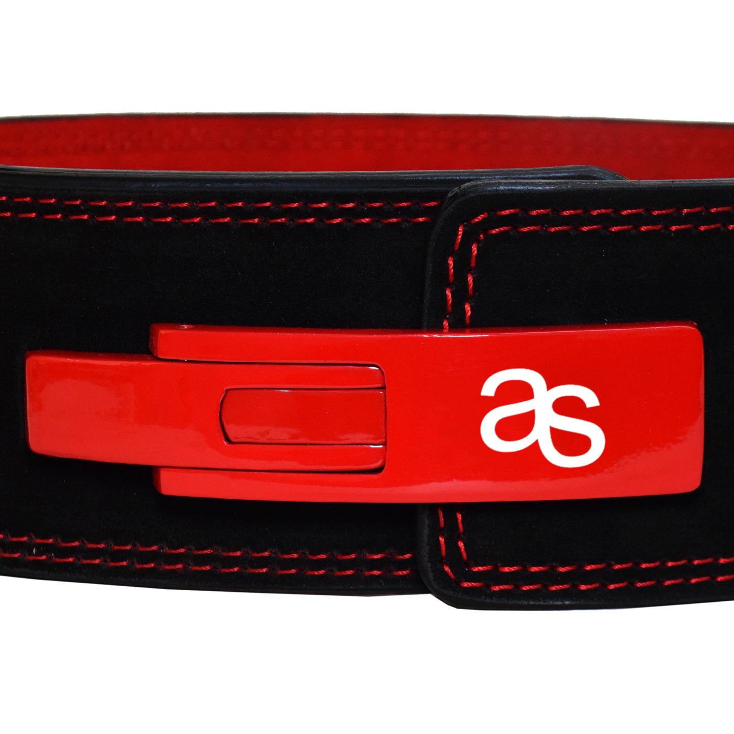 Aaylans Weightlifting Lever Belt Made of Genuine Cow Leather 13mm Thick Heavy duty Belt for Men & Women Lower Back Support for Gym Workouts Deadlifts Squats Powerlifting (Black (Red Buckle))