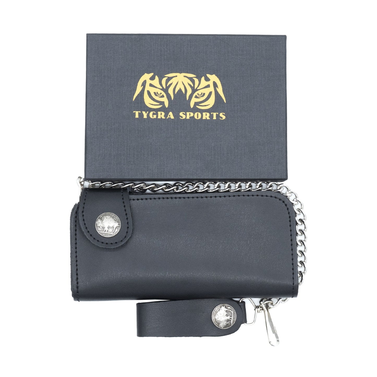 Set of 3 β 2 Wallets + 1 Genuine Leather Belt β Biker Gift Set