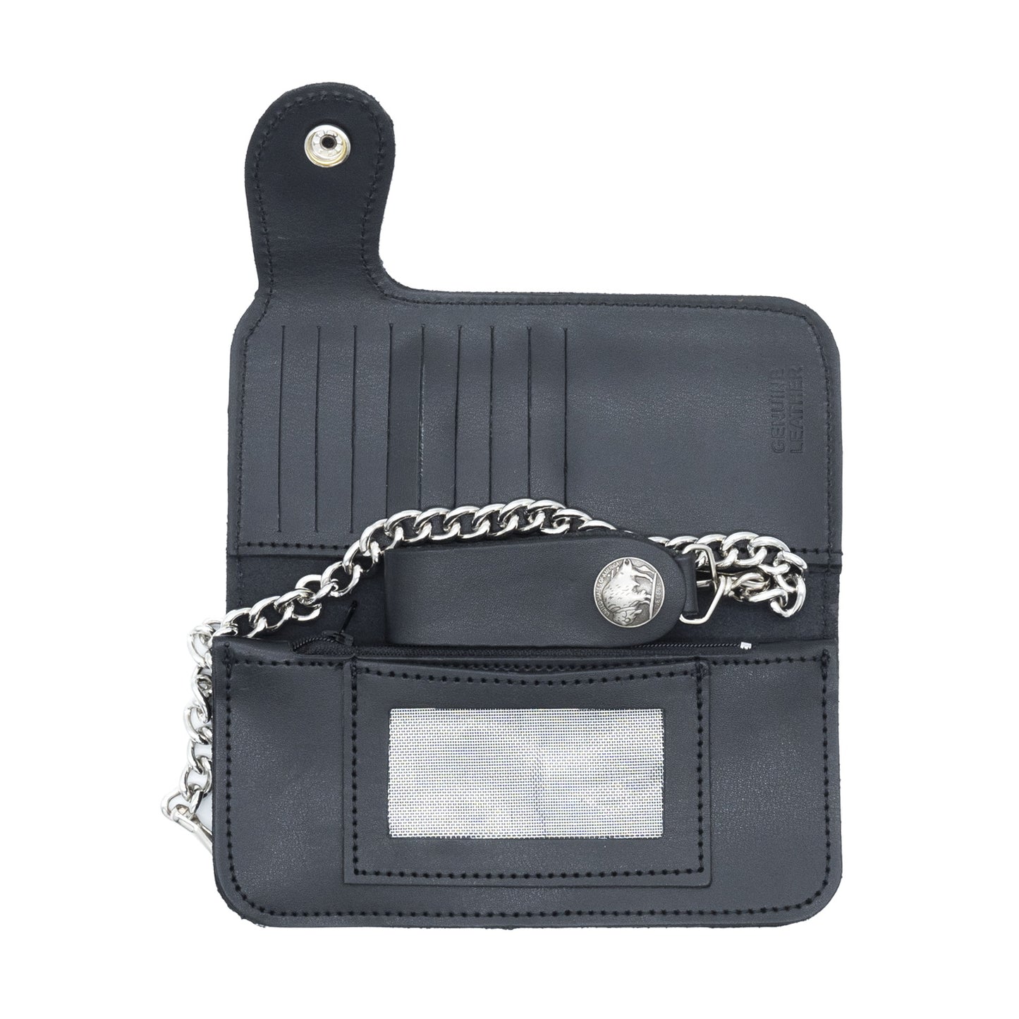 Set of 3 β 2 Wallets + 1 Genuine Leather Belt β Biker Gift Set