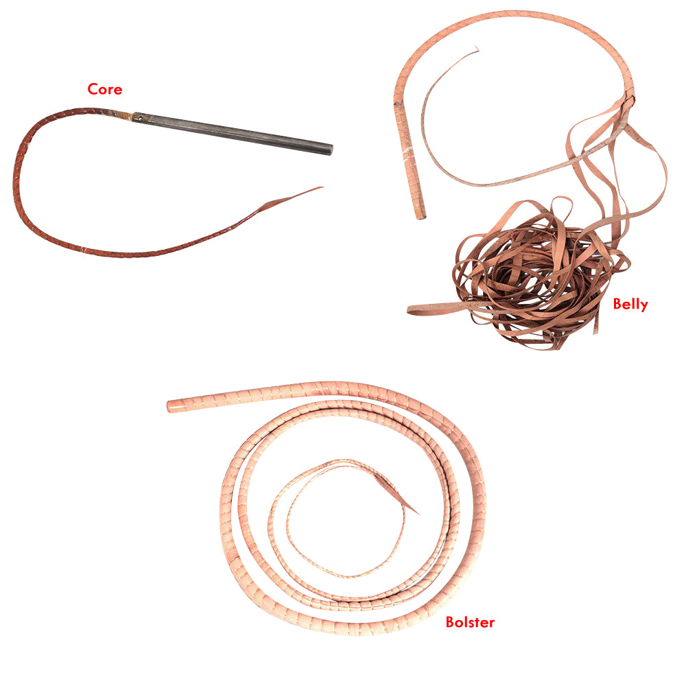 Heavy Bullwhip – Real Cow Leather 16 Plait Handmade Whip (6ft–18ft) with Free Wrist Loop - V2