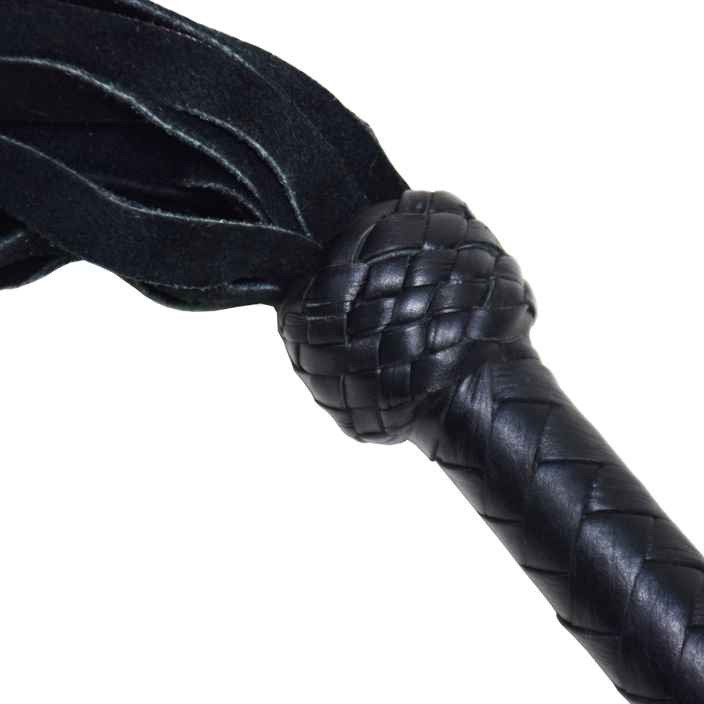 Aaylans Cowhide Suede Leather Training Black Flogger - 25 Tails Heavy-Duty Horse Taming & Equestrian Tool (27" Long)