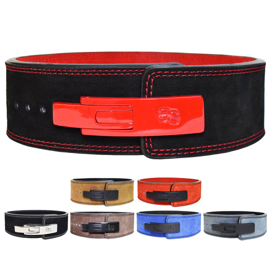 Aaylans Weightlifting Lever Belt Made of Genuine Cow Leather 13mm Thick Heavy duty Belt for Men & Women Lower Back Support for Gym Workouts Deadlifts Squats Powerlifting