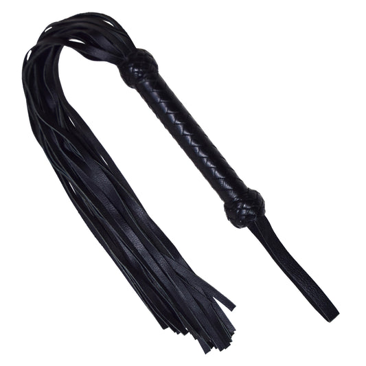 Aaylans Cowhide Suede Leather Training Jet Black Flogger - 25 Black Cow Mild Tails Heavy-Duty Horse Taming & Equestrian Tool