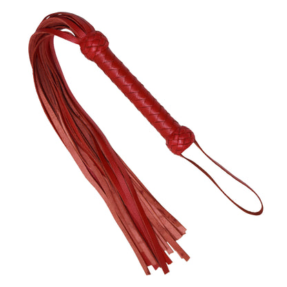 Aaylans Cowhide Suede Leather Training Red Flogger - 25 Red Cow Mild Tails Heavy-Duty Horse Taming & Equestrian Tool