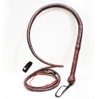 Heavy Bullwhip – Real Cow Leather 16 Plait Handmade Whip (6ft–18ft) with Free Wrist Loop - V1