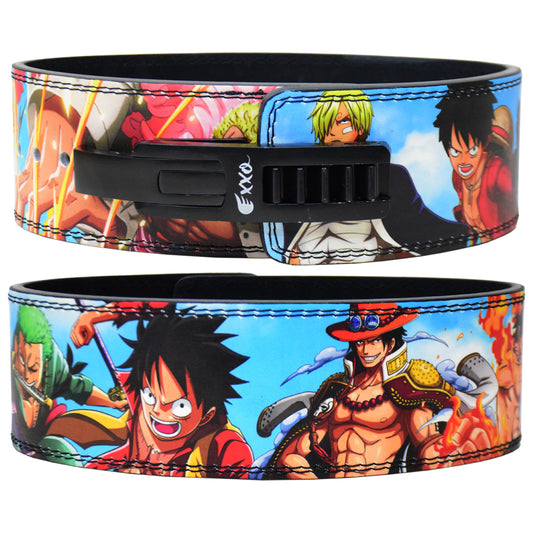 Anime Lever Gym Belt - 10MM Heavy Duty Luffy one piece Themed Weightlifting Gym Belt for Squats, Deadlifts, Back Support During Heavy Lifting