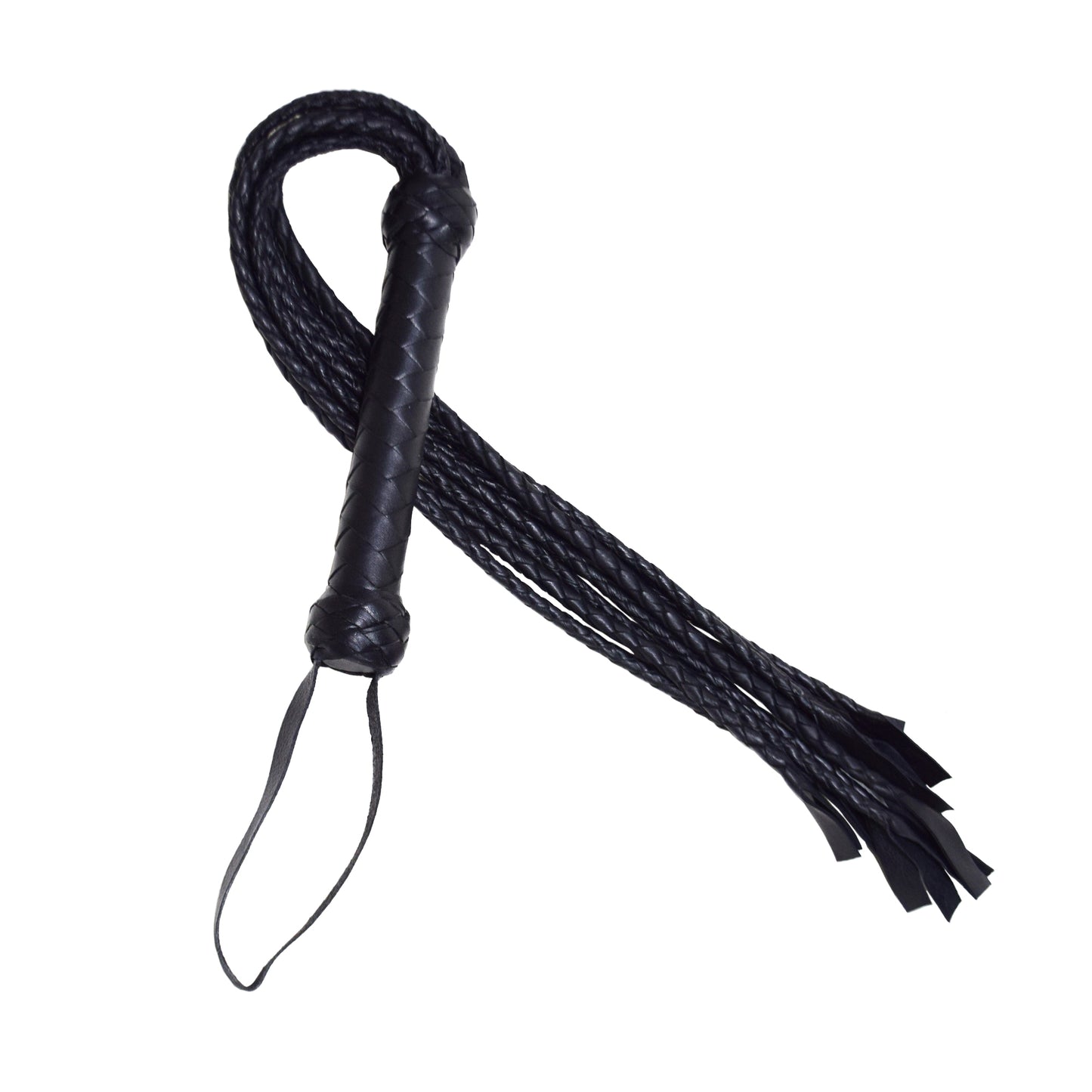 Aaylans Cow Leather Training Black Cat-o-Nine Flogger - Cat-o-Nine Heavy-Duty Horse Taming & Equestrian Tool