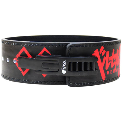 Anime Weight Lifting Belt with Berserk Guts Sacrifice Symbol Heavy Duty Leather for Gym Strength Training, Weightlifting, and Powerlifting, Adjustable