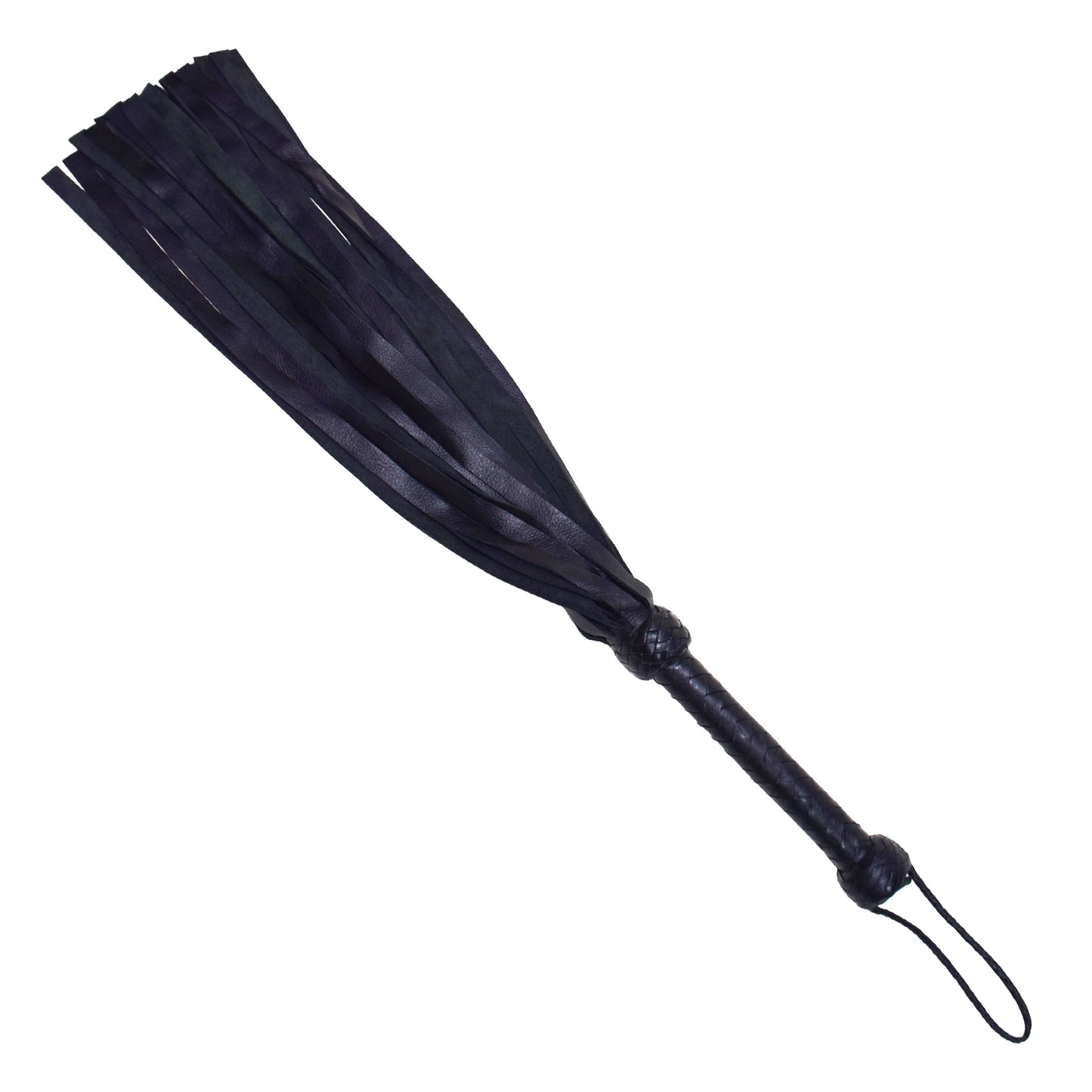 Aaylans Cowhide Suede Leather Training Black Flogger - 25 Black Cow Mild Tails Heavy-Duty Horse Taming & Equestrian Tool