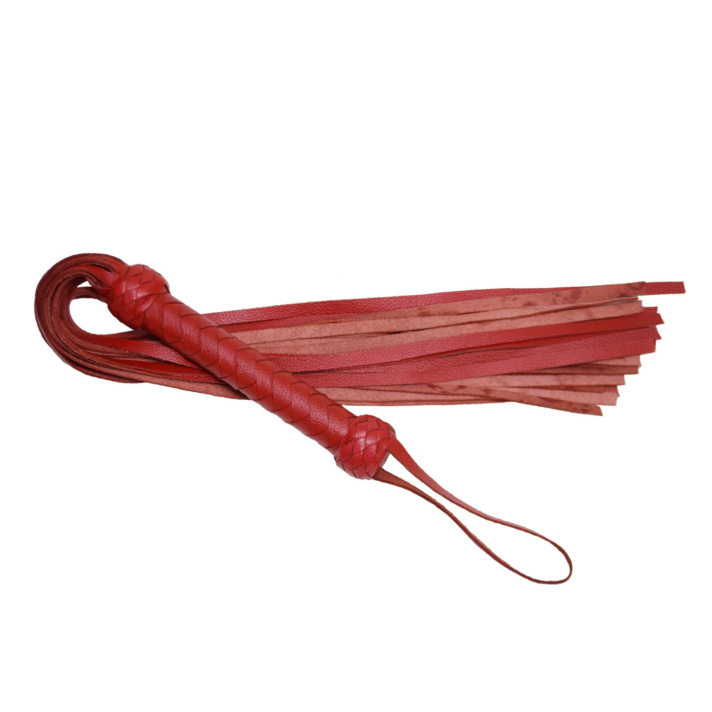 Aaylans Cowhide Suede Leather Training Red Flogger - 25 Red Cow Mild Tails Heavy-Duty Horse Taming & Equestrian Tool