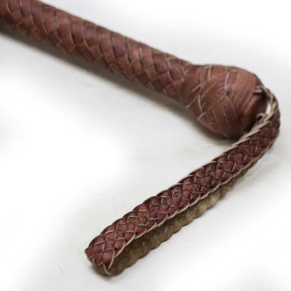 Heavy Bullwhip – Real Cow Leather 16 Plait Handmade Whip (6ft–18ft) with Free Wrist Loop - V5