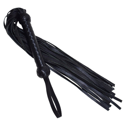 Aaylans Cowhide Suede Leather Training Jet Black Flogger - 25 Black Cow Mild Tails Heavy-Duty Horse Taming & Equestrian Tool