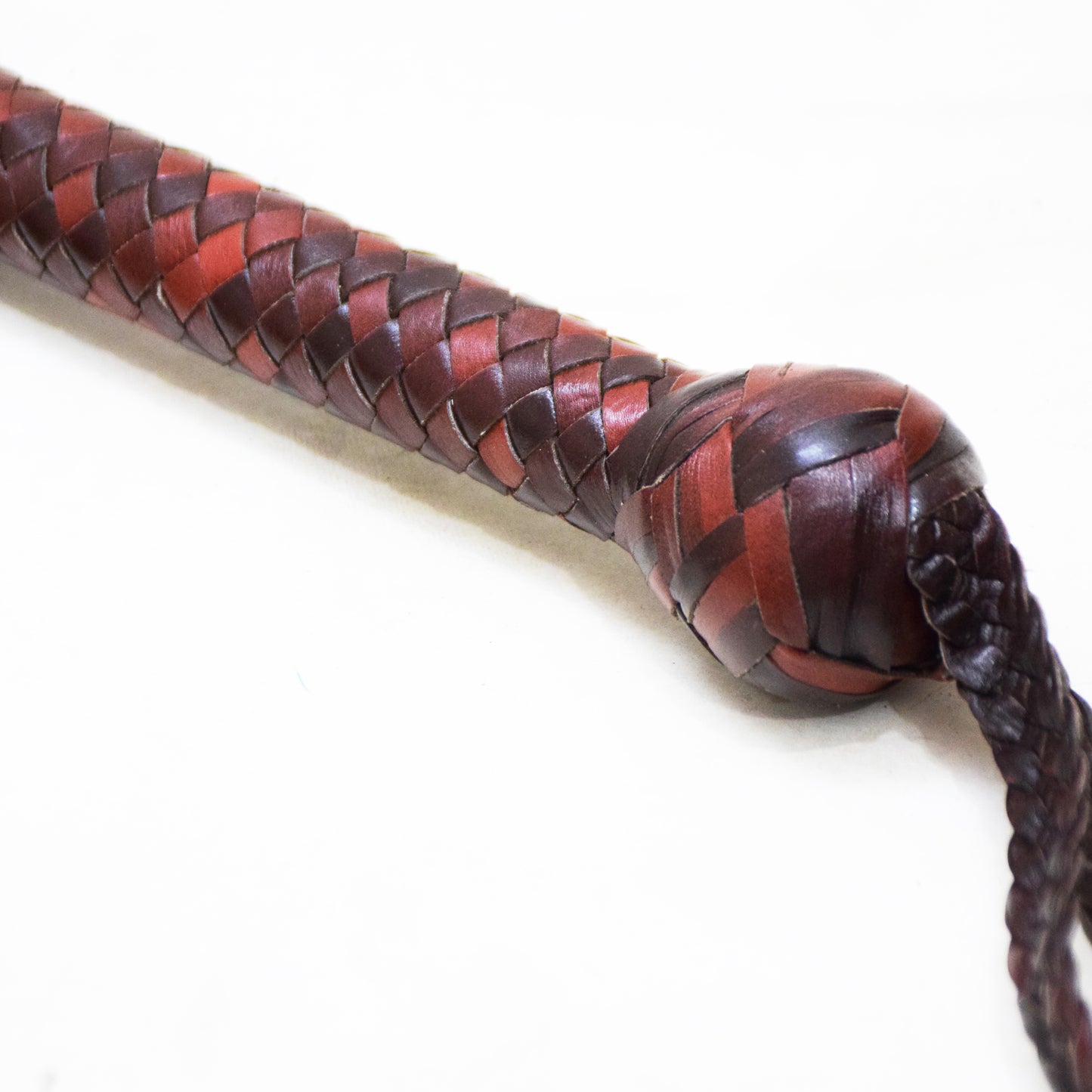 Heavy Bullwhip – Real Cow Leather 16 Plait Handmade Whip (6ft–18ft) with Free Wrist Loop - V1