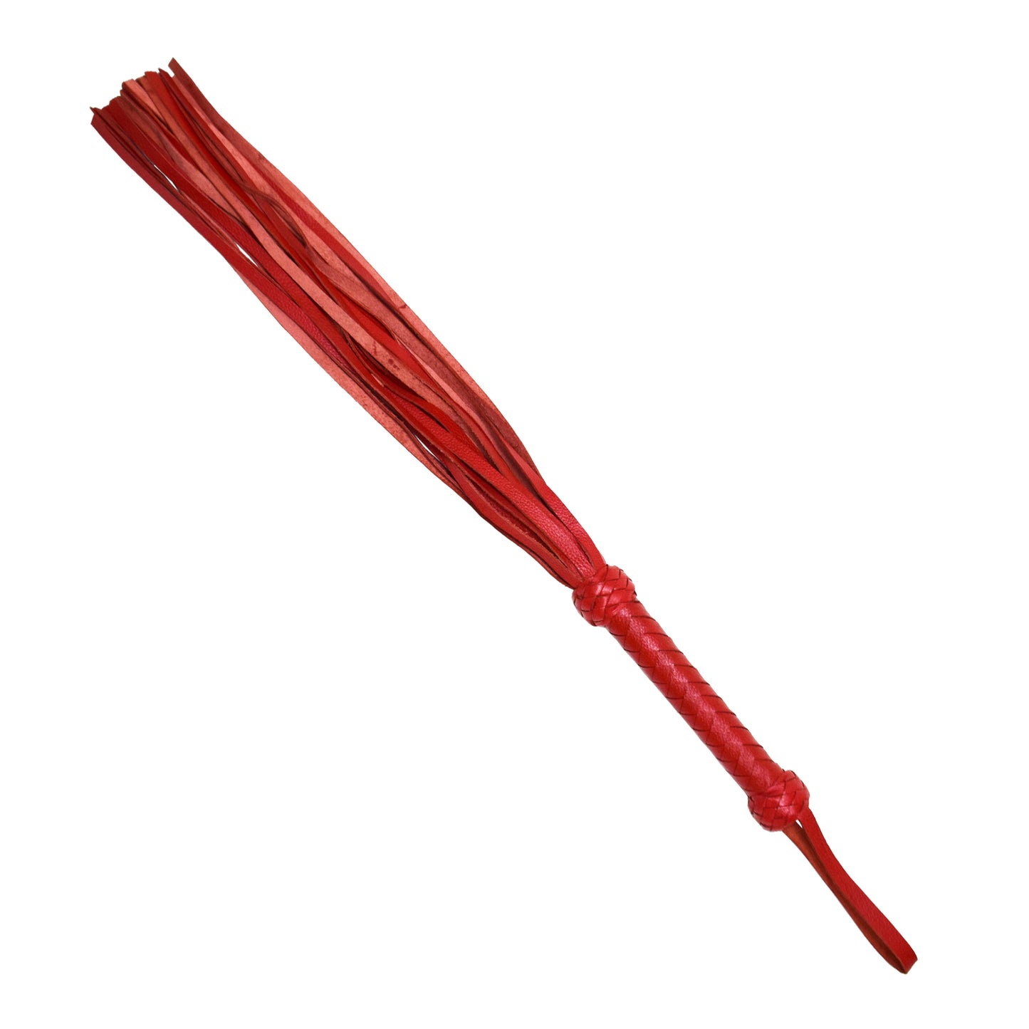 Aaylans Cowhide Suede Leather Training Red Flogger - 25 Red Cow Mild Tails Heavy-Duty Horse Taming & Equestrian Tool