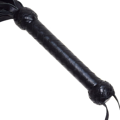 Aaylans Cowhide Suede Leather Training Jet Black Flogger - 25 Black Cow Mild Tails Heavy-Duty Horse Taming & Equestrian Tool