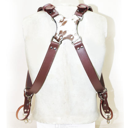 Leather Dual Camera Harness – Handmade Adjustable Sling Strap for Two Cameras | Comfortable & Durable for Professional Photographers V3