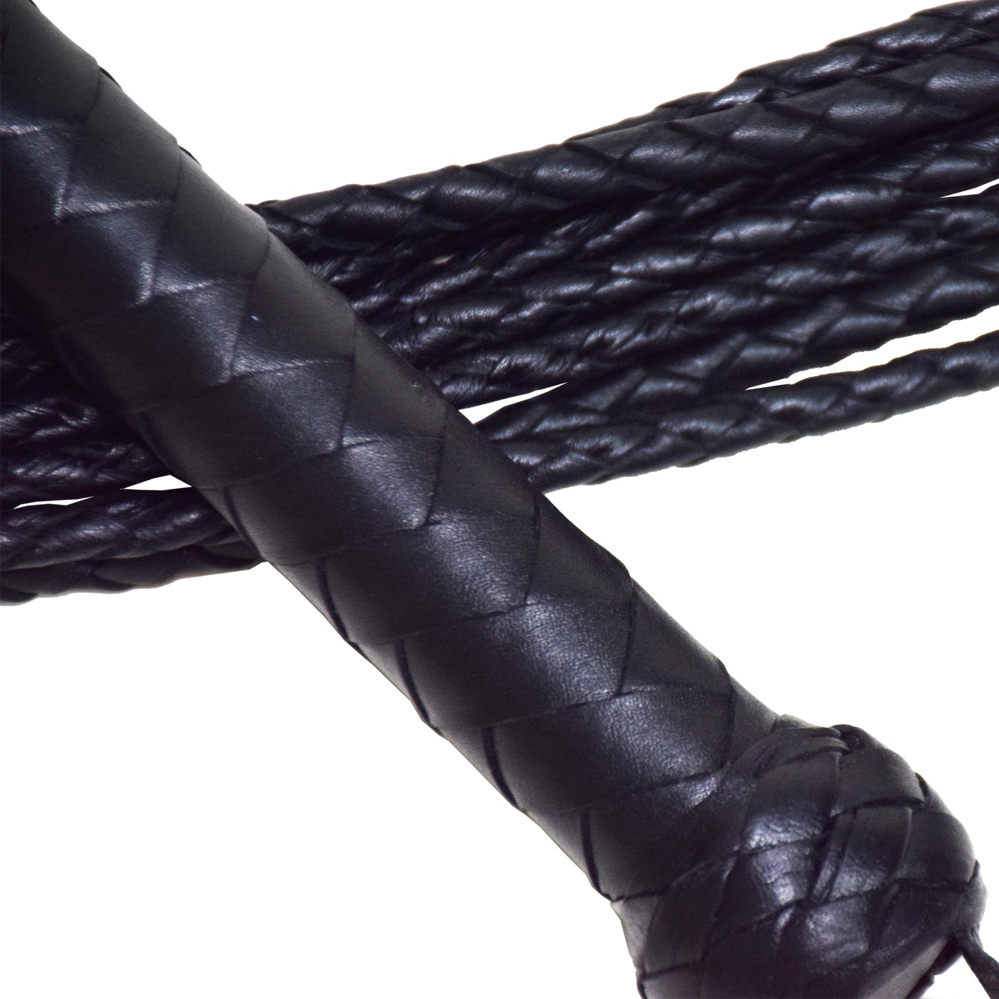 Aaylans Cow Leather Training Black Cat-o-Nine Flogger - Cat-o-Nine Heavy-Duty Horse Taming & Equestrian Tool