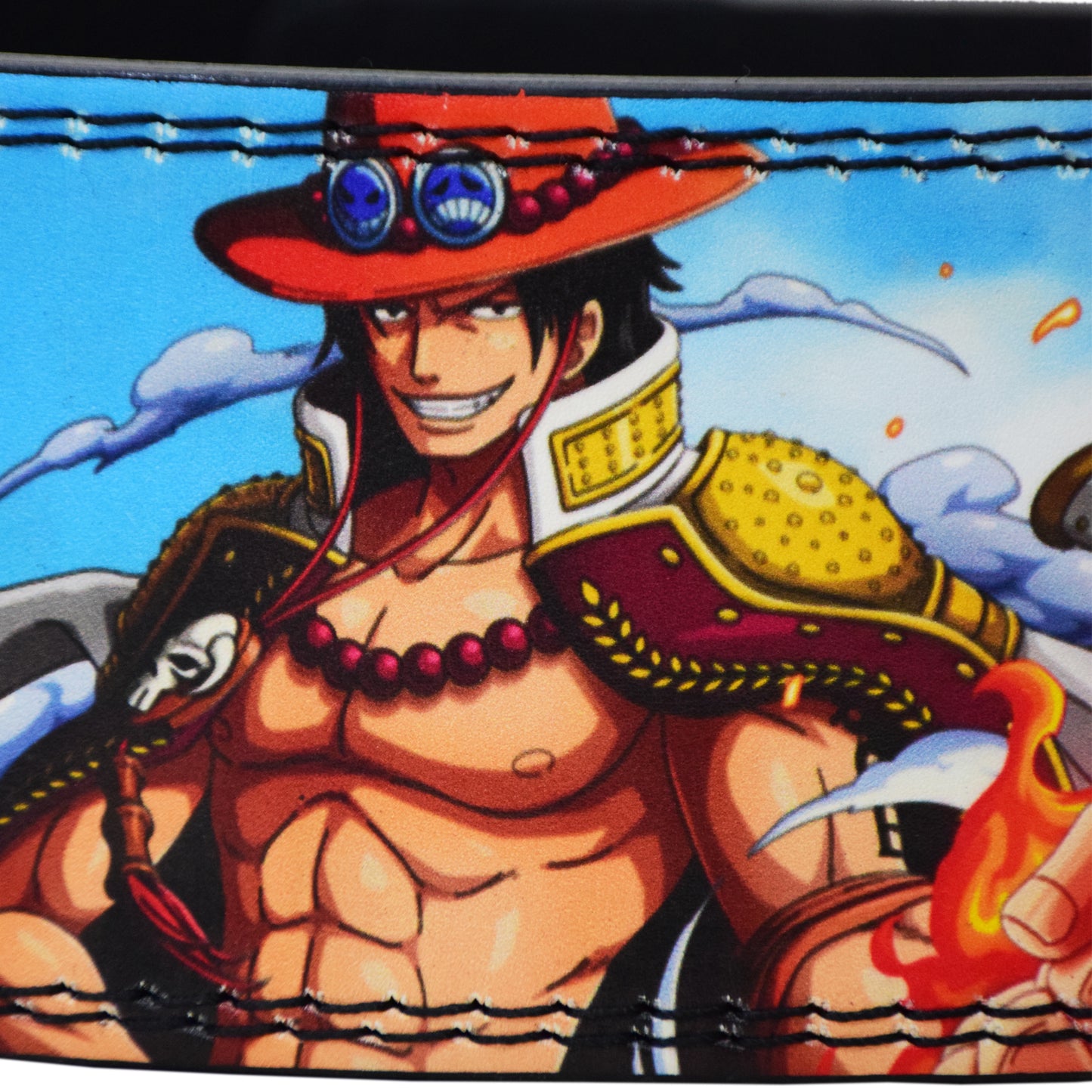 Anime Lever Gym Belt - 10MM Heavy Duty Luffy one piece Themed Weightlifting Gym Belt for Squats, Deadlifts, Back Support During Heavy Lifting (Basic Buckle)