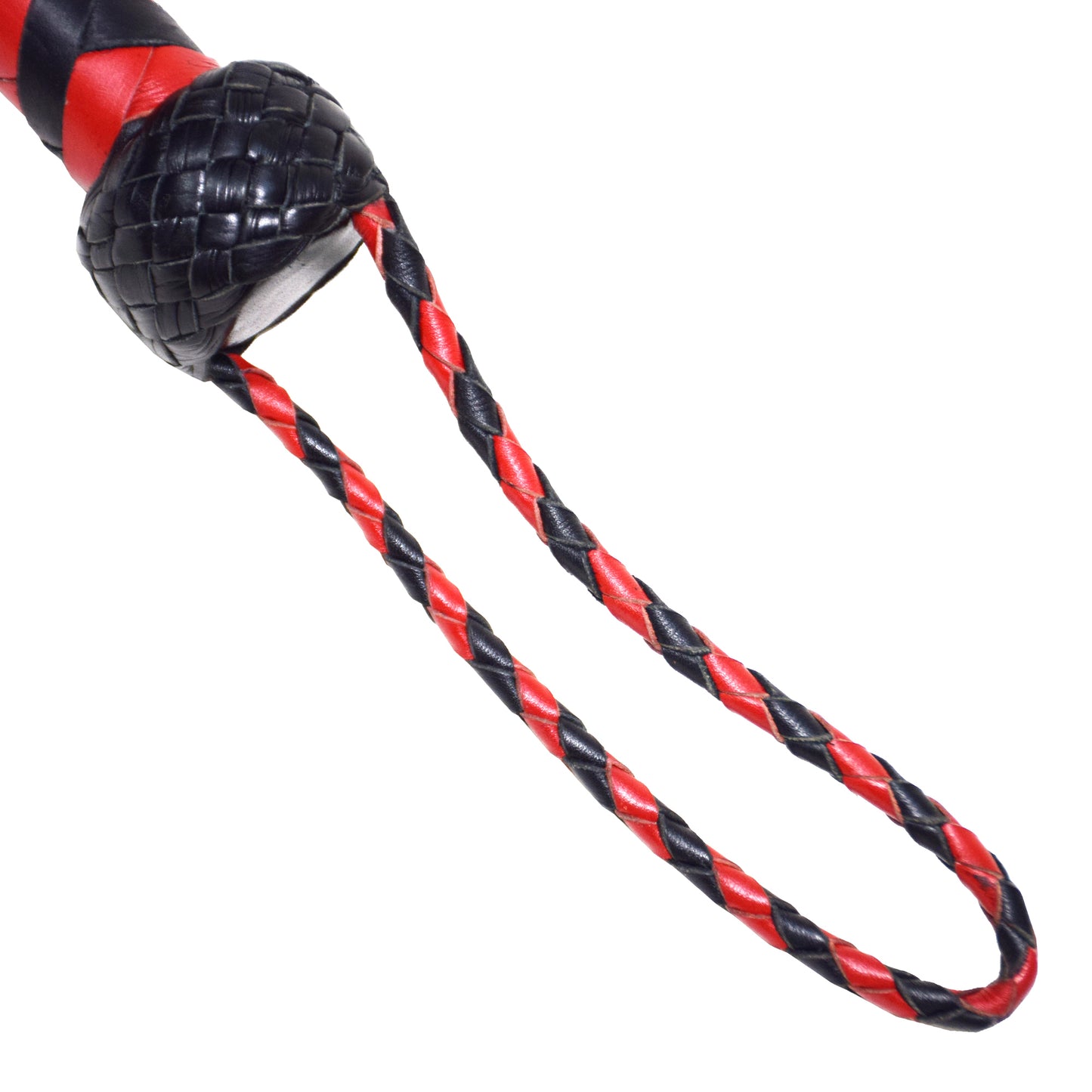 Aaylans Cow Leather Training Red & Black Cat-o-Nine Flogger - Cat-o-Nine Heavy-Duty Horse Taming & Equestrian Tool