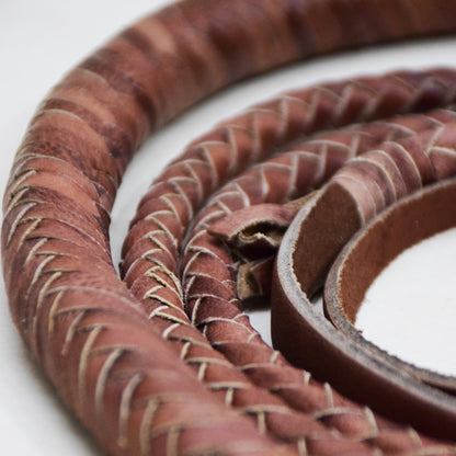 Heavy Bullwhip – Real Cow Leather 16 Plait Handmade Whip (6ft–18ft) with Free Wrist Loop - V5