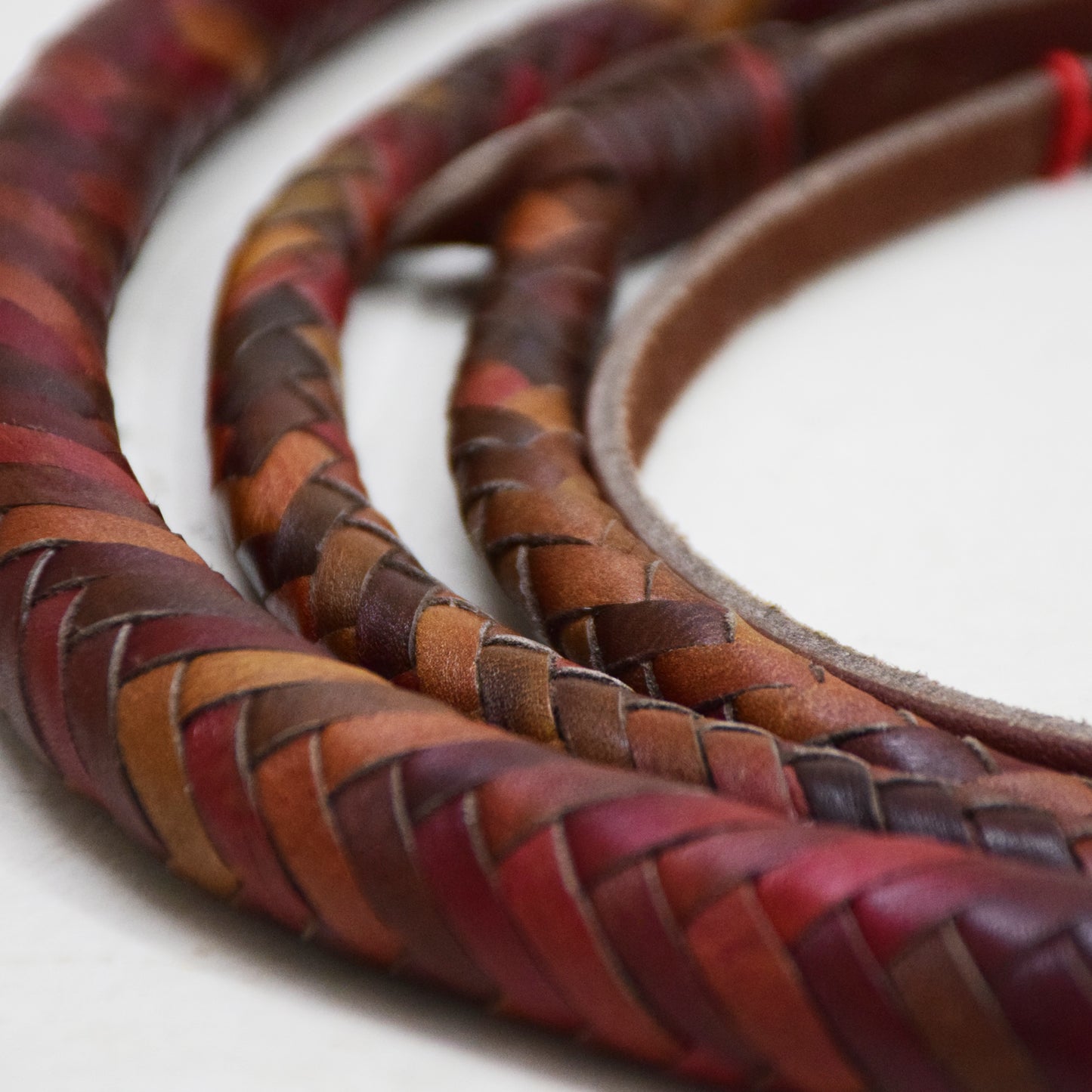 Heavy Bullwhip – Real Cow Leather 16 Plait Handmade Whip (6ft–18ft) with Free Wrist Loop - V3