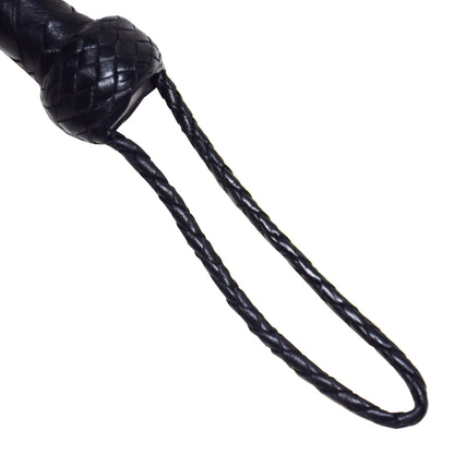 Aaylans Cow Leather Training Black & Red Flowers Cat-o-Nine Flogger - Cat-o-Nine Heavy-Duty Horse Taming & Equestrian Tool