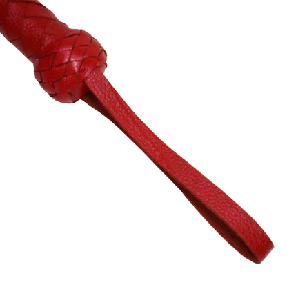 Aaylans Cowhide Suede Leather Training Red Flogger - 25 Red Cow Mild Tails Heavy-Duty Horse Taming & Equestrian Tool