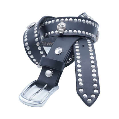 Set of 3 – 2 Wallets + 1 Genuine Leather Belt – Biker Gift Set